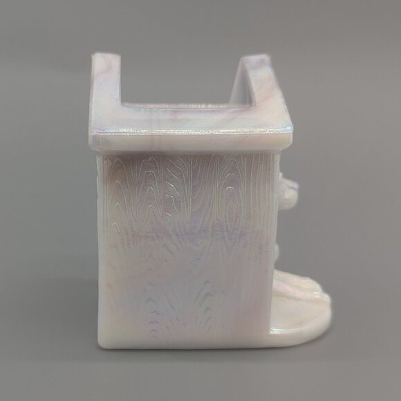 Westmoreland Summit Art Glass Dog House Doghouse Purple White Slag Toothpick - Picture 4 of 7